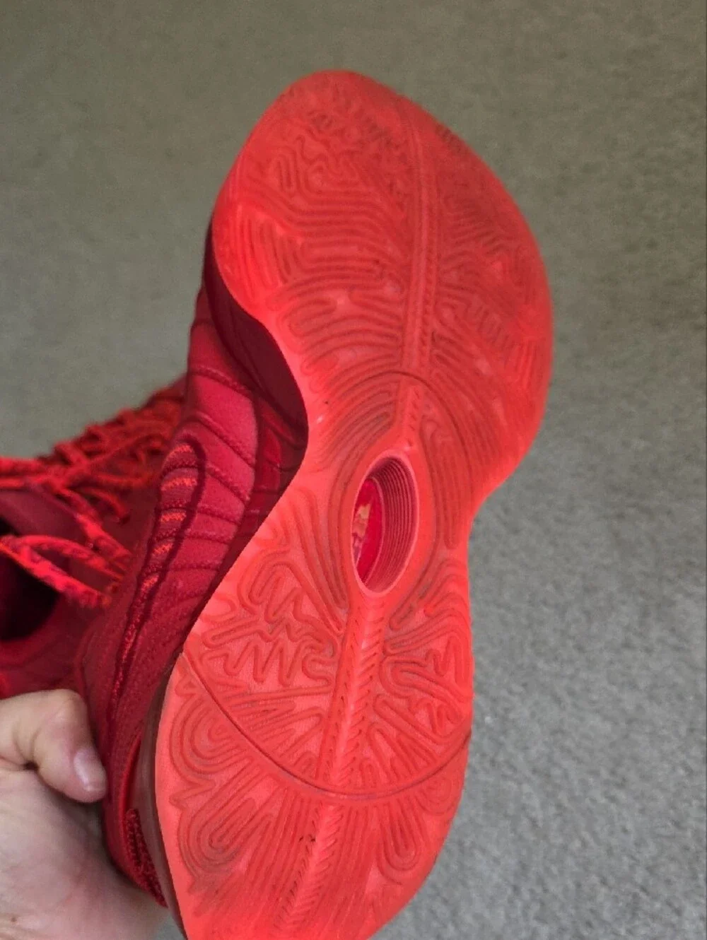 Nike XXI Lebron's Red Athletic Sneakers with Metallic Red Swoosh, Mens Size 8